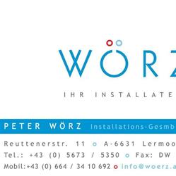 Peter Wörz Installations- Ges.m.b.H., Lermoos Öffnungszeiten
