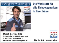Köb GmbH Bosch Car Service, Schwarzach Öffnungszeiten