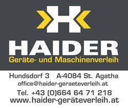Markus Haider - Haider Geräte-, Maschinenverleih und Handel, St. Agatha Öffnungszeiten