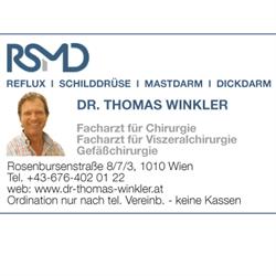 OA Dr. Thomas Winkler, Wien Öffnungszeiten