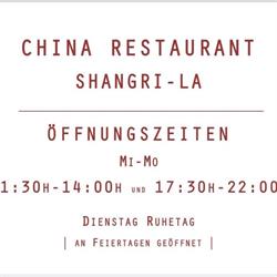 China-Restaurant Shangri-La, Ried Im Innkreis, Ried im Innkreis - Öffnungszeiten
