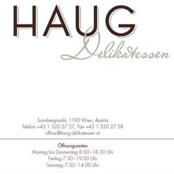 Delikatessen Haug e.U., Döbling, Wien - Öffnungszeiten