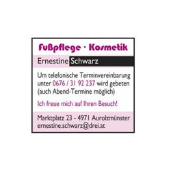 Kosmetik & Fußpflege Ernestine Englmayr, Aurolzmünster Öffnungszeiten