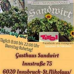 Bier&Weinschänke Sandwirt, Innsbruck Öffnungszeiten