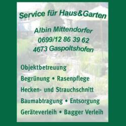 Albin Mittendorfer Garten- u. Landschaftsgestaltung, Gaspoltshofen Öffnungszeiten