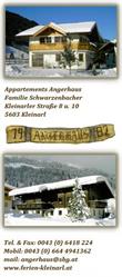 Angerhaus und Appartment, Kleinarl Öffnungszeiten