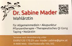Dr. Sabine Mader - Wahlärztin, Wels Öffnungszeiten