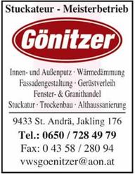 Christoph Karl Gönitzer - Stuckateur, Jakling Öffnungszeiten