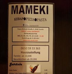 Pizza und Kepap Mameki, Ternitz Öffnungszeiten