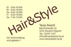 Hair & Style Tanja Peischl, Deutsch Wagram Öffnungszeiten
