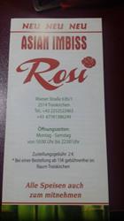 Asia Imbiss Rosi, Traiskirchen Öffnungszeiten