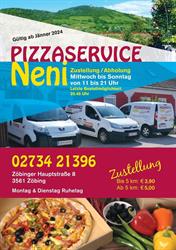 Pizzaservice Neni, Zöbing Öffnungszeiten