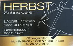Änderungsschneiderei Herbst, Graz Öffnungszeiten