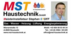 Installateur Meisterbetrieb MST Haustechnik, Neumarkt in Steiermark Öffnungszeiten