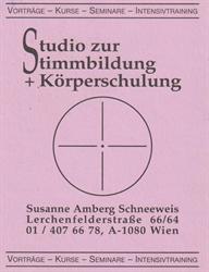 Studio zur Stimmbildung und Körperschulung, Wien Öffnungszeiten