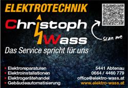 Elektrotechnik Christoph Wass, Abtenau Öffnungszeiten