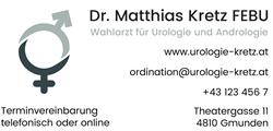 Dr. Matthias Kretz - Wahlarzt für Urologie und Andrologie, Gmunden Öffnungszeiten