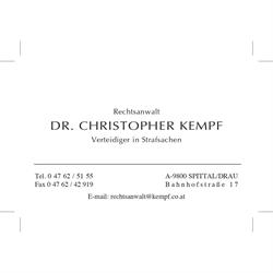 Mag. Dr. Christopher Kempf, Spittal an der Drau Öffnungszeiten