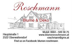 Blumen & Deko Roschmann, Oberwaltersdorf Öffnungszeiten