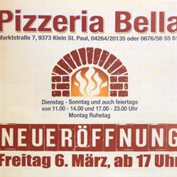 Restaurant Pizzeria Bella, Klein St. Paul Öffnungszeiten