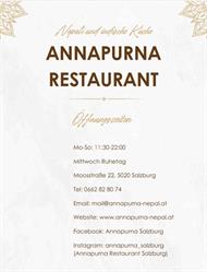 Annapurna Salzburg, Öffnungszeiten