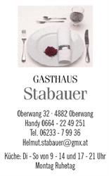 Gasthaus Stabauer, Oberwang Öffnungszeiten