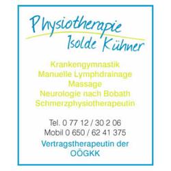 Physiotherapie - Kühner Isolde, Schärding Vorstadt Öffnungszeiten